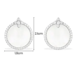 APM Monaco Boucles D'Oreilles Nacre Blanche - Argent^ Boucles D'Oreilles