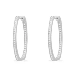 APM Monaco Boucles D'Oreilles Ovales Pave Longues^ Boucles D'Oreilles