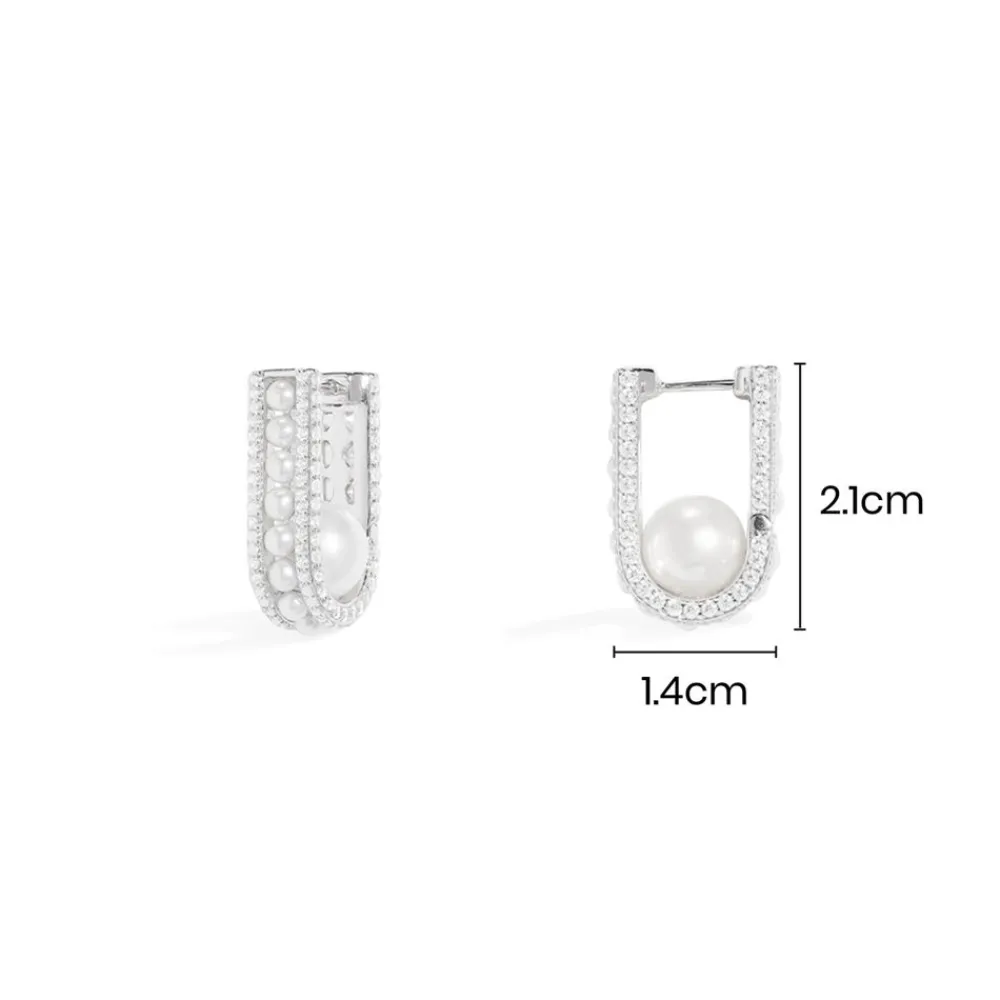 APM Monaco Boucles D'Oreilles Pave Avec Perles^ Boucles D'Oreilles