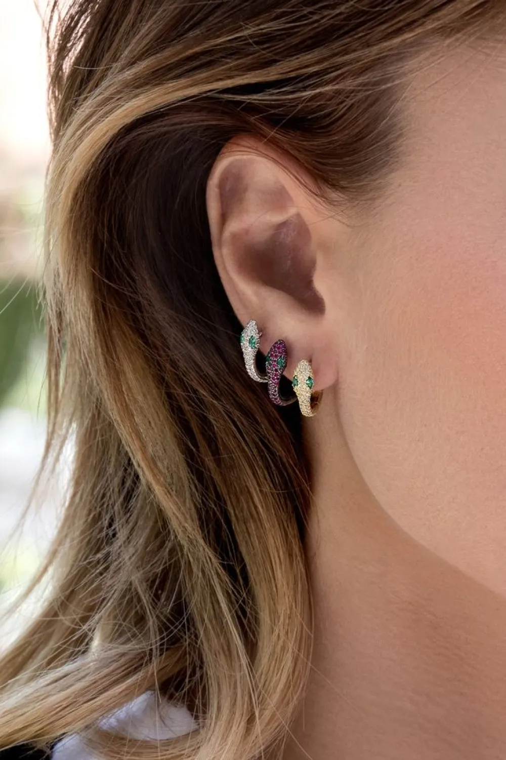 APM Monaco Boucles D'Oreilles Serpent - Argent^ Boucles D'Oreilles