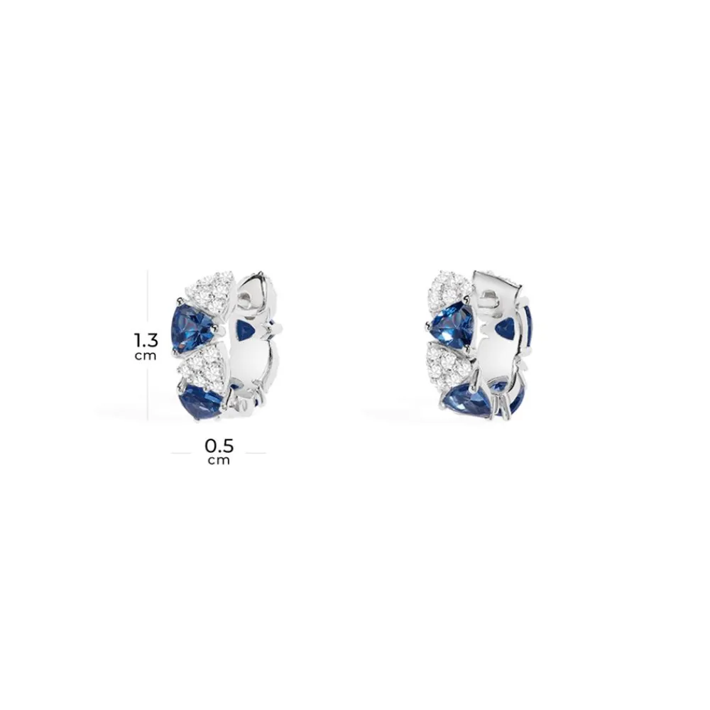 APM Monaco Boucles D'Oreilles Triangle Bleu Et Blanc^ Boucles D'Oreilles
