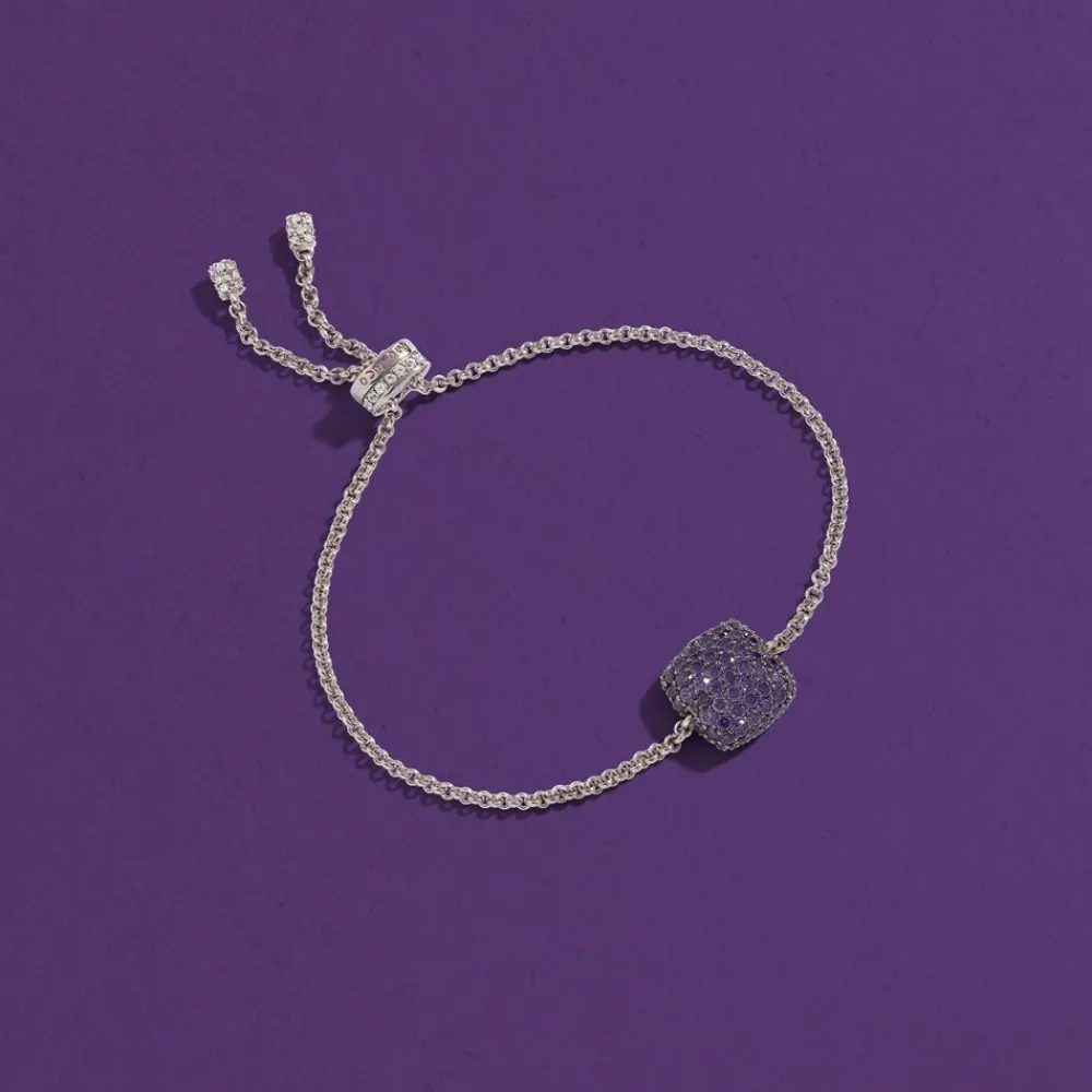 APM Monaco Bracelet Ajustable Carre Violet^ Bracelets