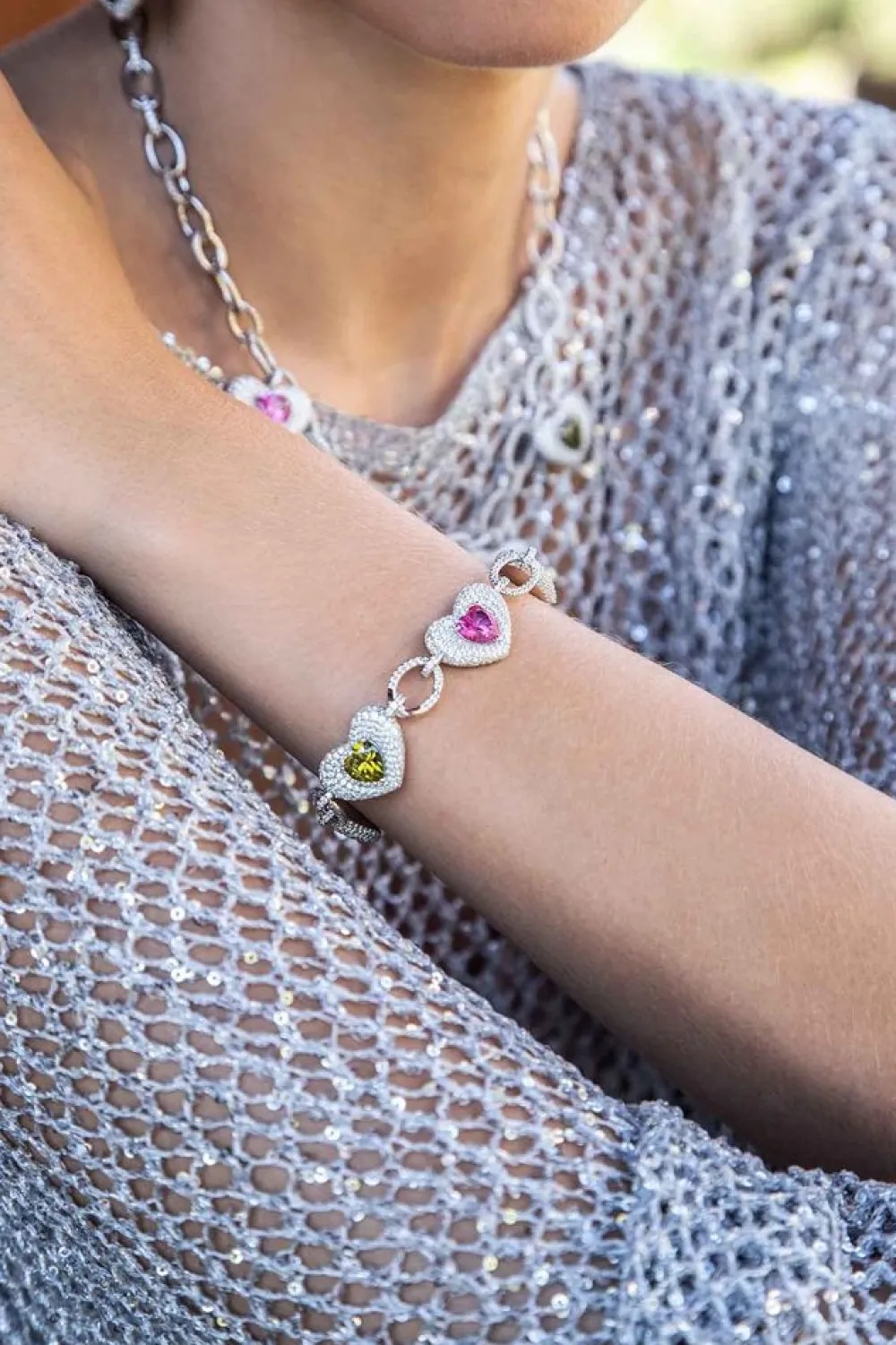 APM Monaco Bracelet Ajustable Coeur Multicolore^ Bracelets