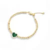 APM Monaco Bracelet Ajustable Coeur Malachite^ Bracelets