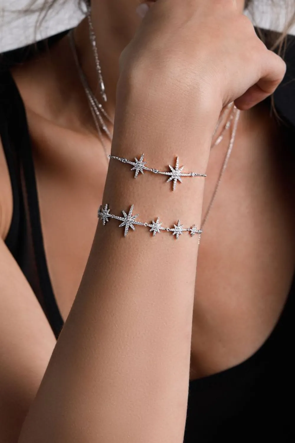 APM Monaco Bracelet Ajustable Multi-Meteorites - Argent^ Bracelets