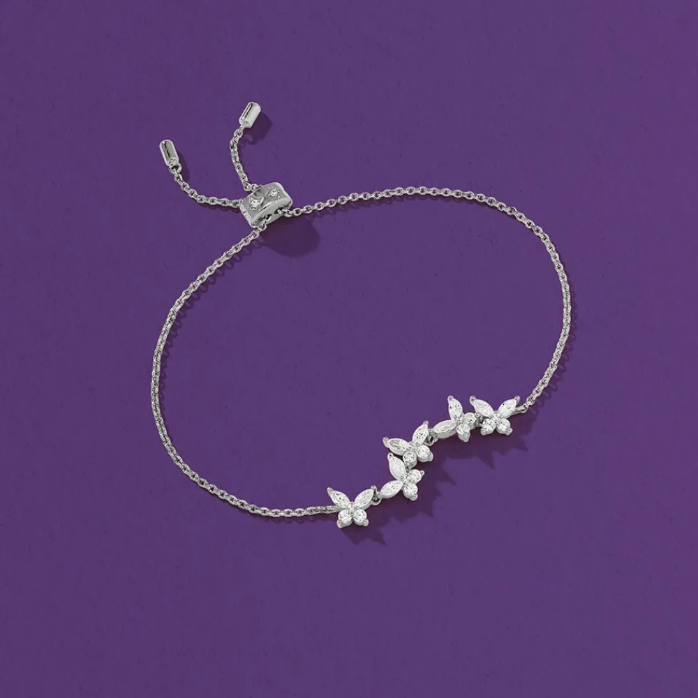 APM Monaco Bracelet Ajustable Papillons - Argent^ Bracelets