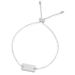 APM Monaco Bracelet Ajustable Plaque Alphabet-A - Argent^ Bracelets