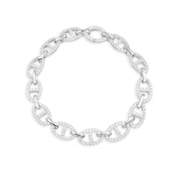 APM Monaco Bracelet Chaine Maille Marine - Argent^ Bracelets