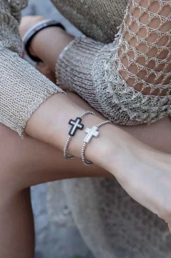 APM Monaco Bracelet Croix Noire^ Bracelets