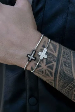APM Monaco Bracelet Croix Noire^ Bracelets