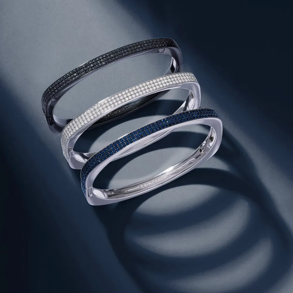 APM Monaco Bracelet Jonc Bold Pave Noir^ Bracelets