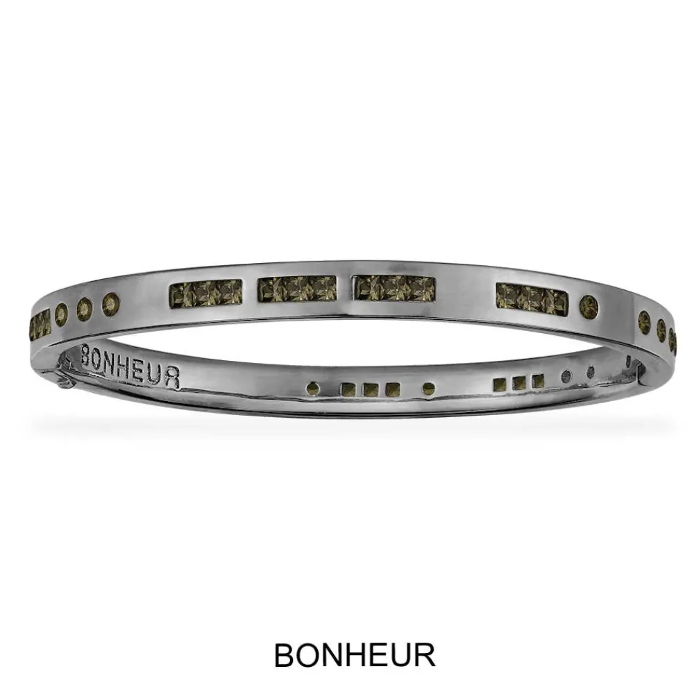 APM Monaco Bracelet Jonc Code Morse Bonheur Kaki^ Bracelets