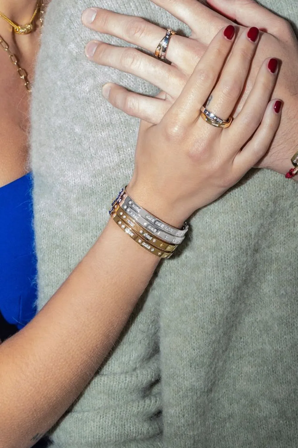 APM Monaco Bracelet Jonc Code Morse Bonheur - Argent^ Bracelets