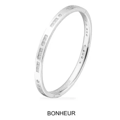 APM Monaco Bracelet Jonc Code Morse Bonheur - Argent^ Bracelets