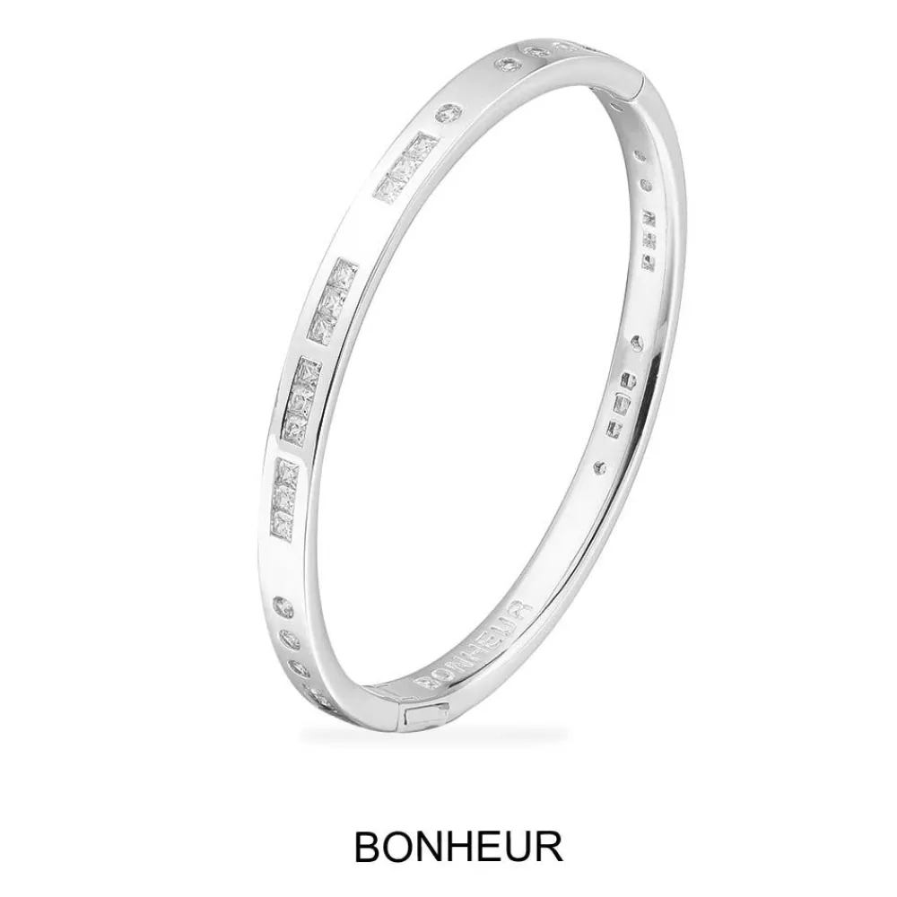 APM Monaco Bracelet Jonc Code Morse Bonheur - Argent^ Bracelets