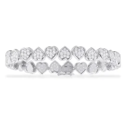 APM Monaco Bracelet Jonc Coeurs - Argent^ Bracelets
