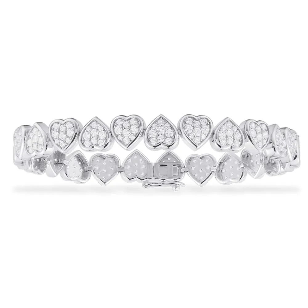 APM Monaco Bracelet Jonc Coeurs - Argent^ Bracelets