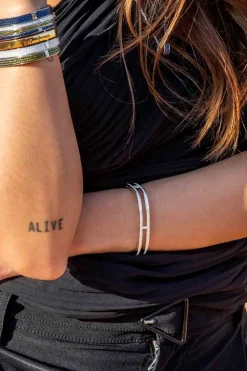 APM Monaco Bracelet Jonc Double Ligne Pave^ Bracelets