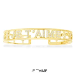 APM Monaco Bracelet Jonc Je T'Aime - Argent Rose^ Bracelets