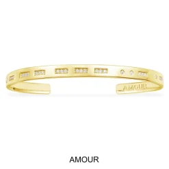 APM Monaco Bracelet Ouvert Code Morse Amour^ Bracelets