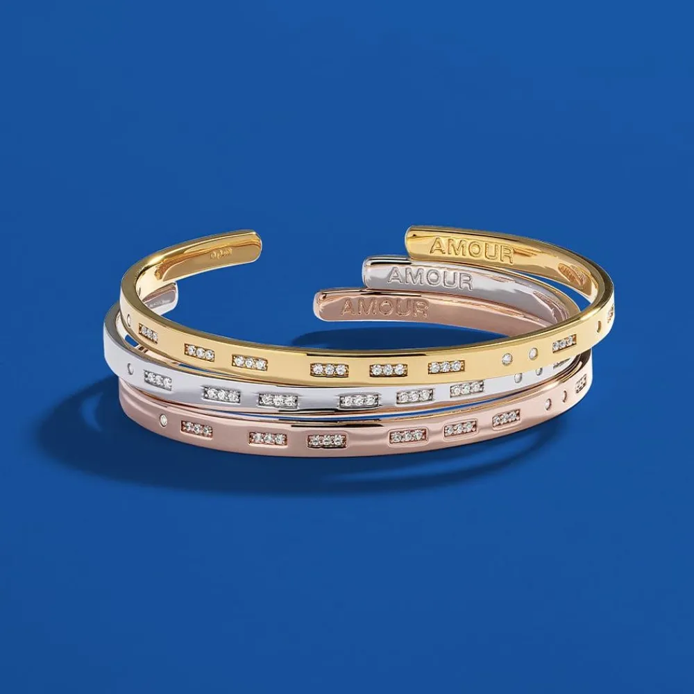 APM Monaco Bracelet Ouvert Code Morse Amour^ Bracelets