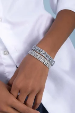 APM Monaco Bracelet Pave Blanc Et Bleu Lagon^ Bracelets