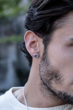APM Monaco Clous D'Oreilles Carre Bleu^ Boucles D'Oreilles