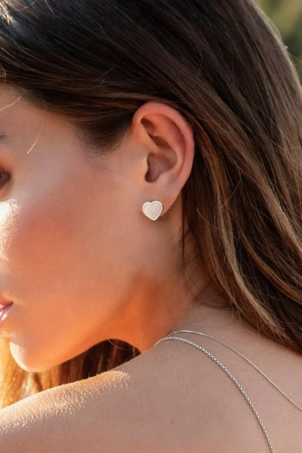 APM Monaco Clous D'Oreilles Coeur En Nacre - Argent^ Boucles D'Oreilles