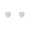 APM Monaco Clous D'Oreilles Coeur Nacre Rose^ Boucles D'Oreilles