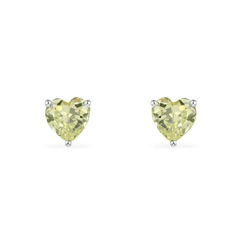 APM Monaco Clous D'Oreilles Coeur Vert - Argent^ Boucles D'Oreilles