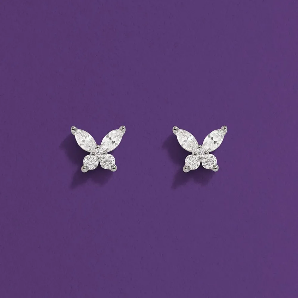 APM Monaco Clous D'Oreilles Papillon - Argent^ Boucles D'Oreilles