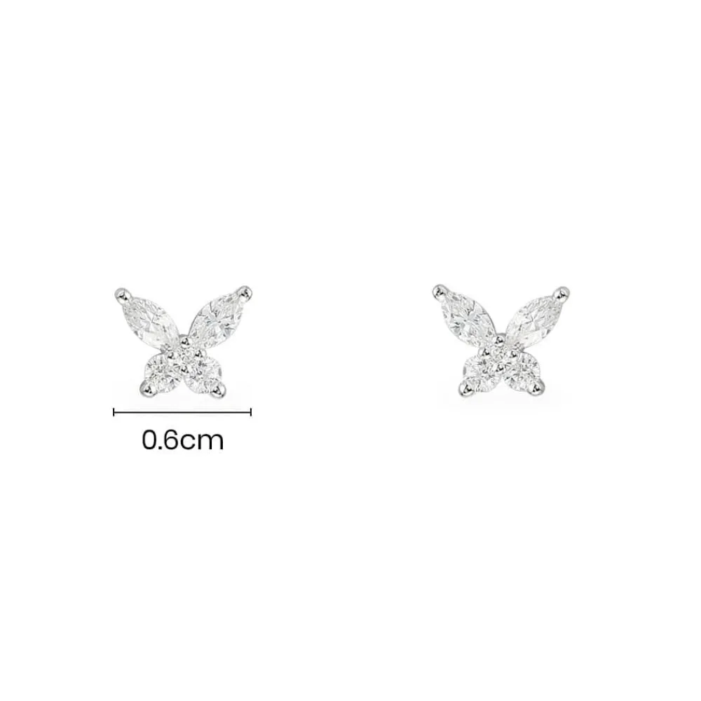 APM Monaco Clous D'Oreilles Papillon - Argent^ Boucles D'Oreilles