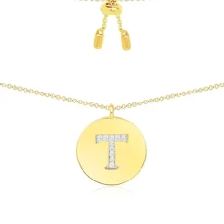 APM Monaco Collier Ajustable Alphabet-A - Argent Jaune^ Colliers