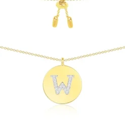 APM Monaco Collier Ajustable Alphabet-A - Argent Jaune^ Colliers
