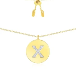 APM Monaco Collier Ajustable Alphabet-A - Argent Jaune^ Colliers