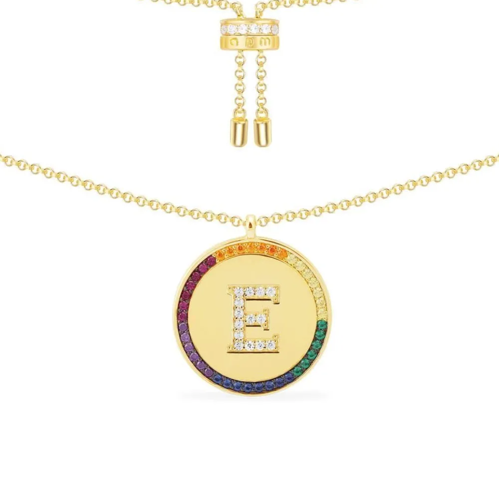 APM Monaco Collier Ajustable Alphabet-A Arc-En-Ciel - Argent Jaune^ Colliers