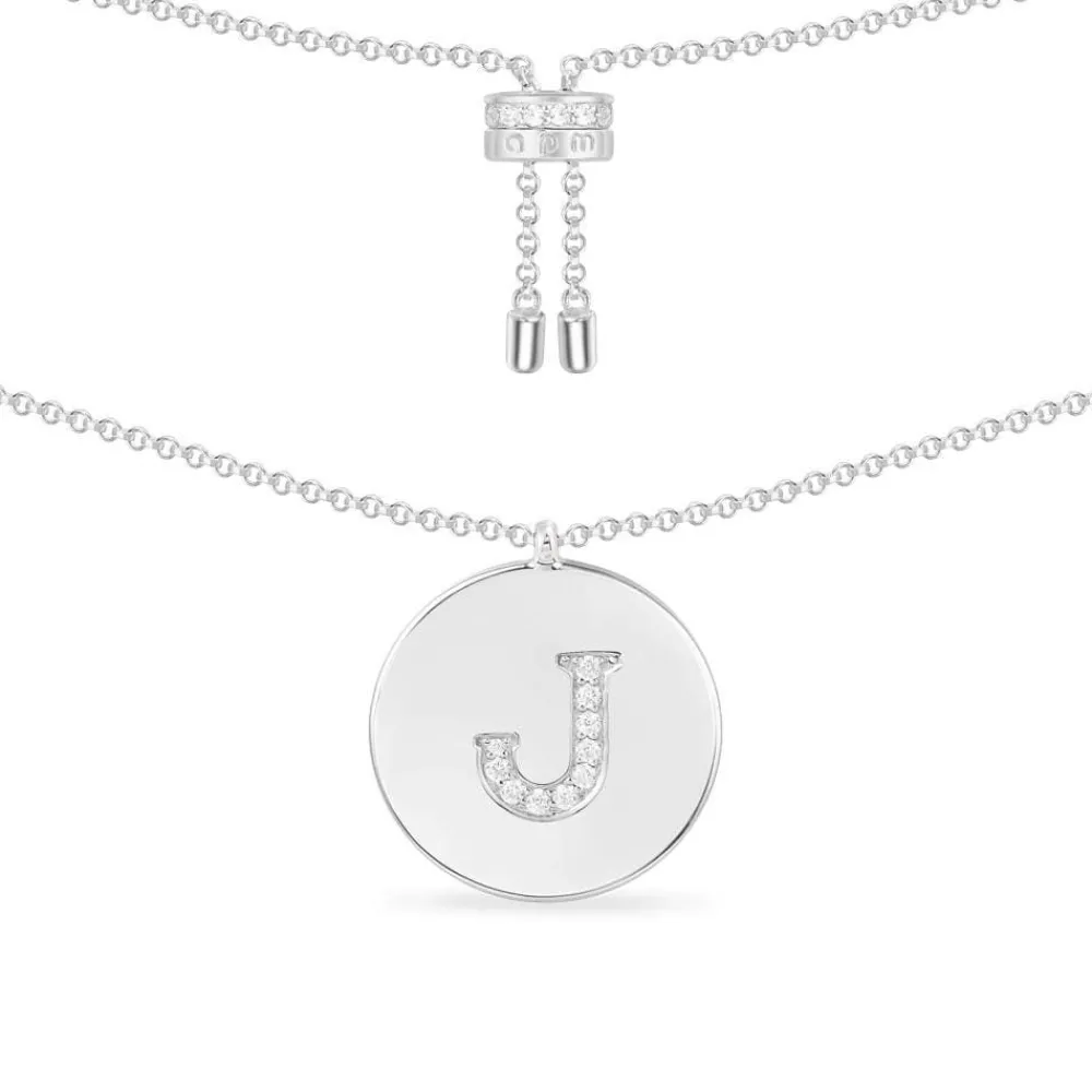 APM Monaco Collier Ajustable Alphabet-A - Argent^ Colliers