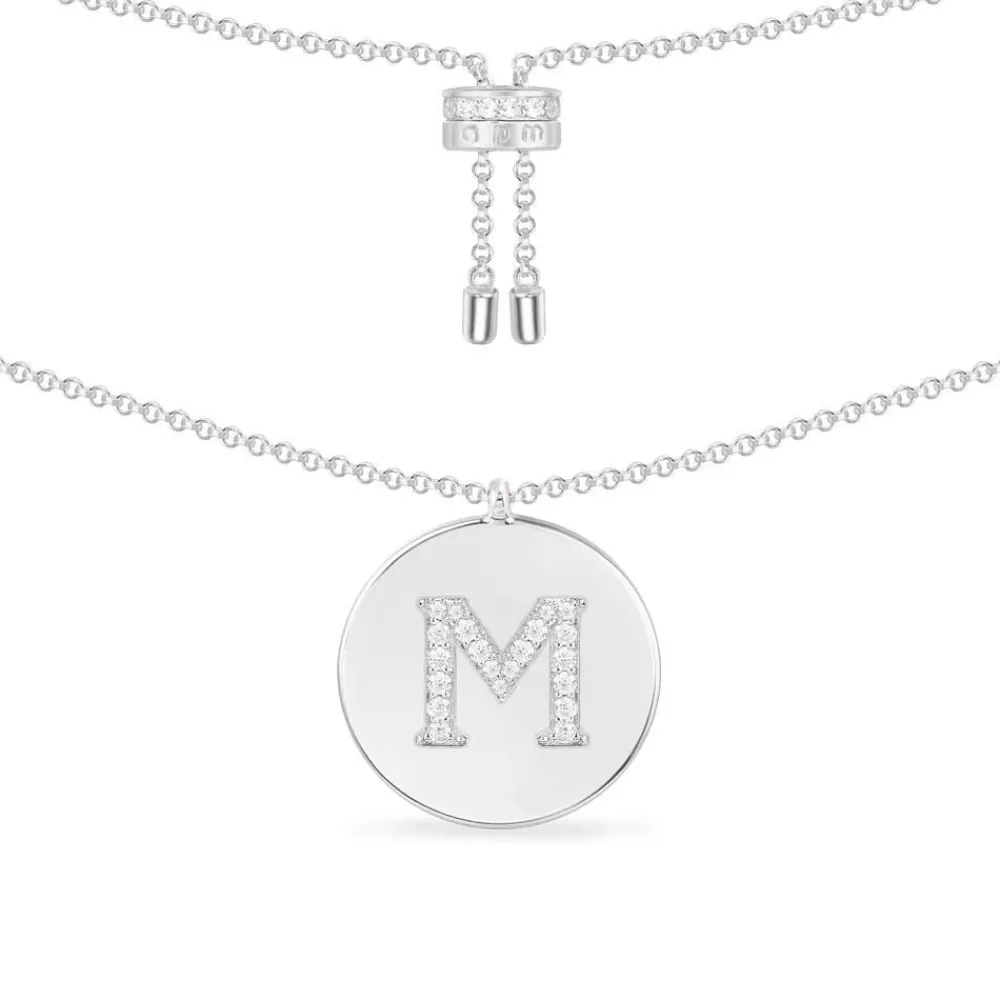 APM Monaco Collier Ajustable Alphabet-A - Argent^ Colliers