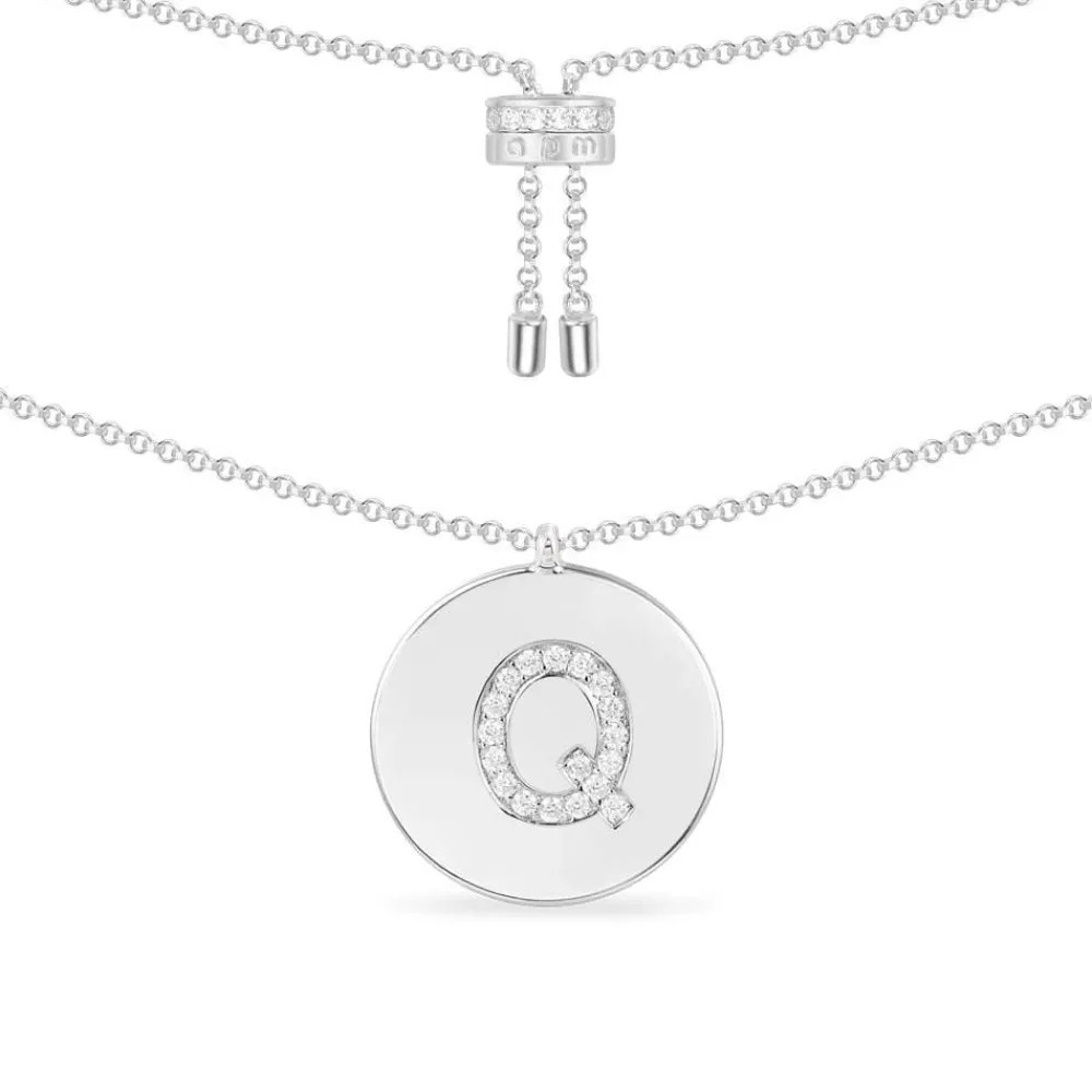 APM Monaco Collier Ajustable Alphabet-A - Argent^ Colliers