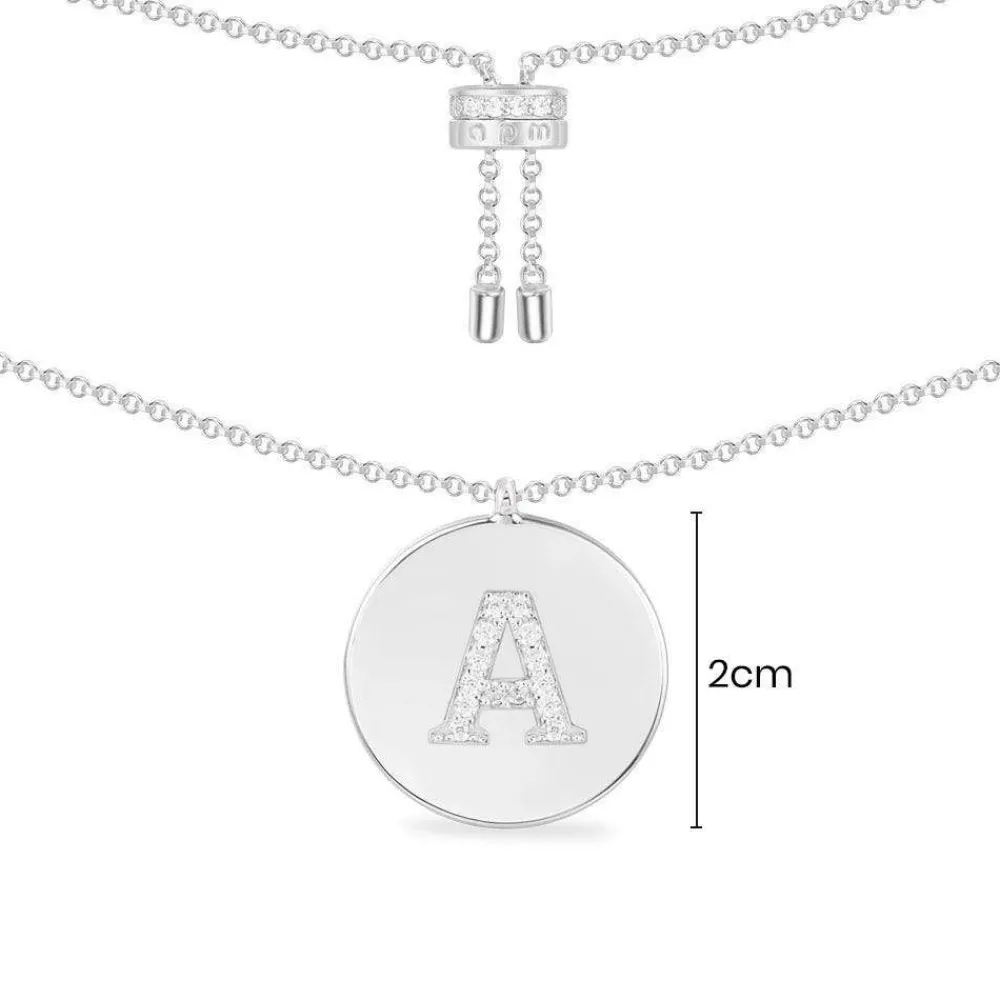 APM Monaco Collier Ajustable Alphabet-A - Argent^ Colliers