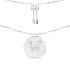 APM Monaco Collier Ajustable Alphabet-A - Argent^ Colliers