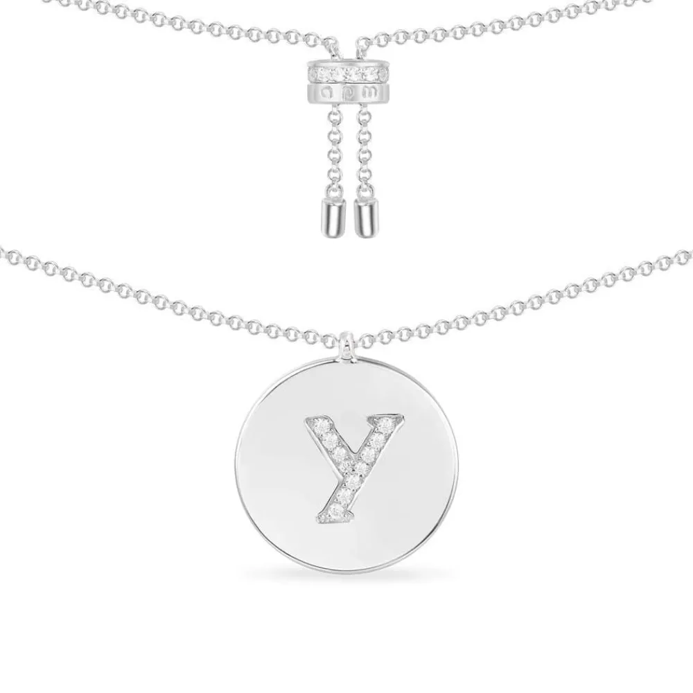 APM Monaco Collier Ajustable Alphabet-A - Argent^ Colliers