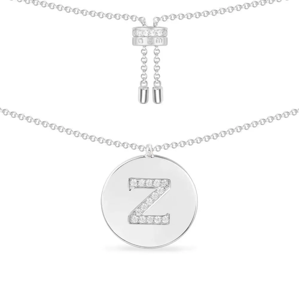 APM Monaco Collier Ajustable Alphabet-A - Argent^ Colliers
