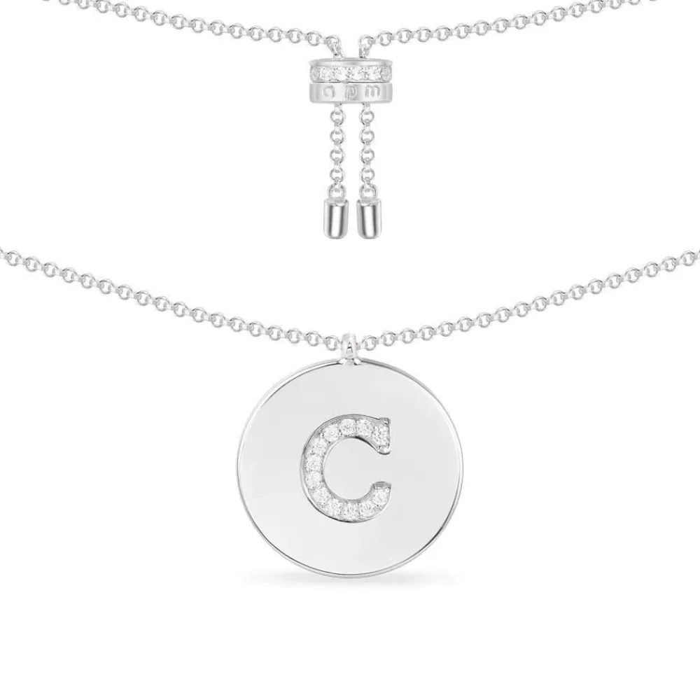 APM Monaco Collier Ajustable Alphabet-A - Argent^ Colliers