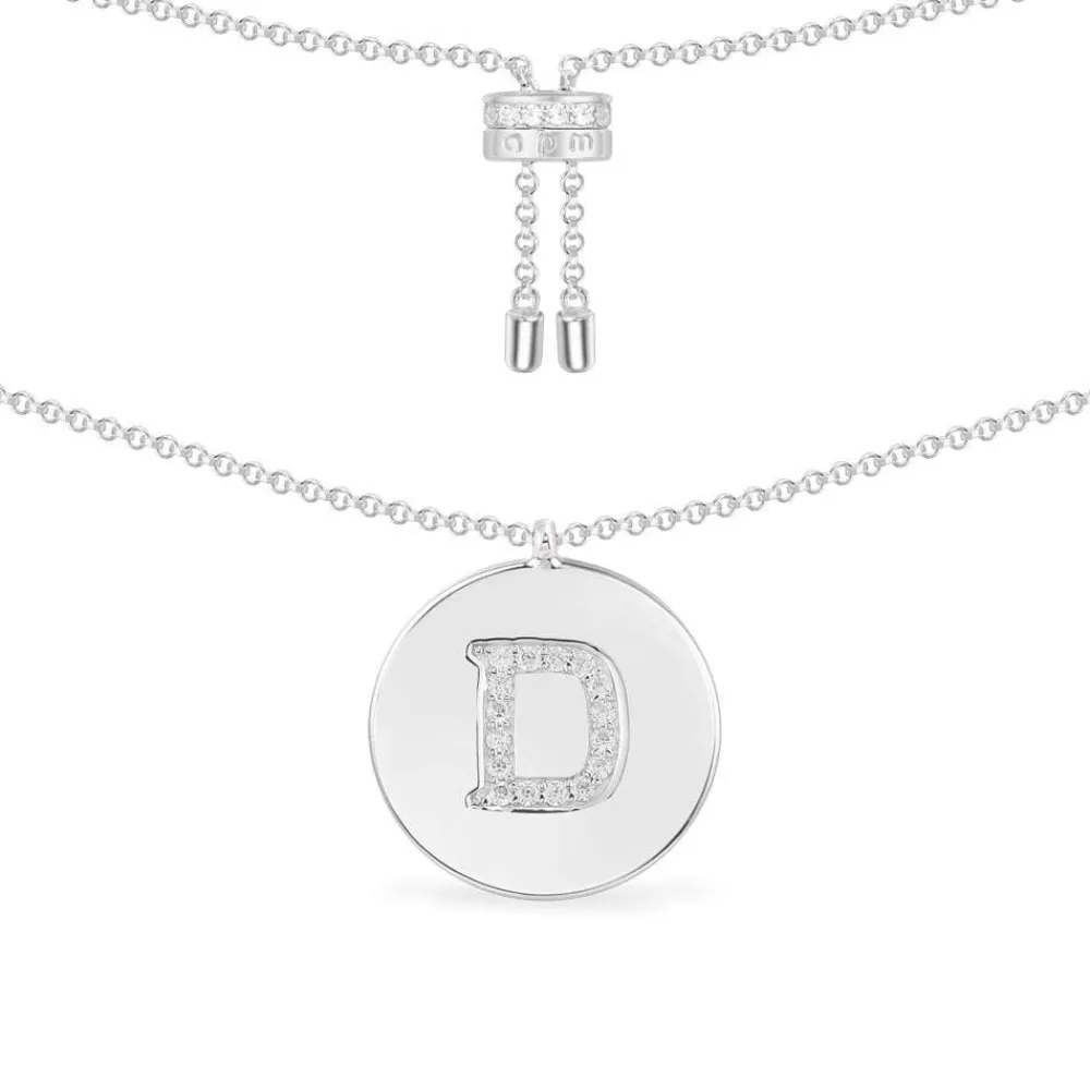 APM Monaco Collier Ajustable Alphabet-A - Argent^ Colliers