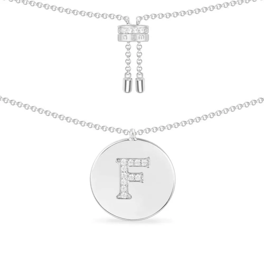 APM Monaco Collier Ajustable Alphabet-A - Argent^ Colliers