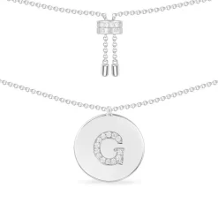APM Monaco Collier Ajustable Alphabet-A - Argent^ Colliers