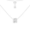 APM Monaco Collier Ajustable Anneaux Blancs - Argent^ Colliers