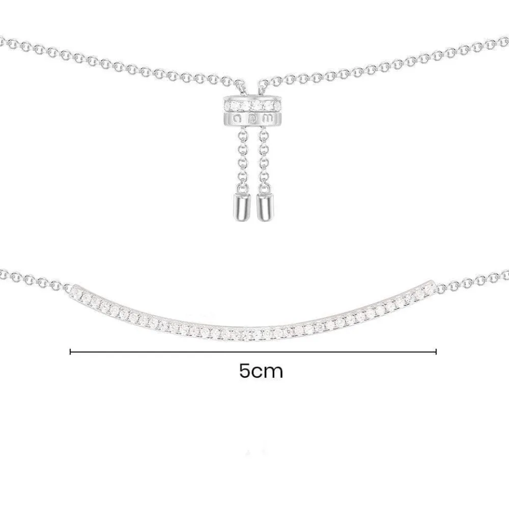 APM Monaco Collier Ajustable Arc Serti - Argent^ Colliers