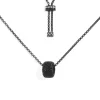 APM Monaco Collier Ajustable Avec Anneau Pave Noir^ Colliers